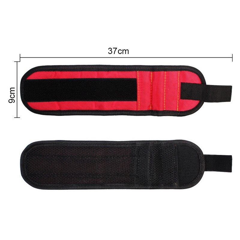 1 st magnetiskt armband handinpackning verktygspåse justerbar elektriker handledsskruvar naglar borrhållare bälte armband för hemreparation