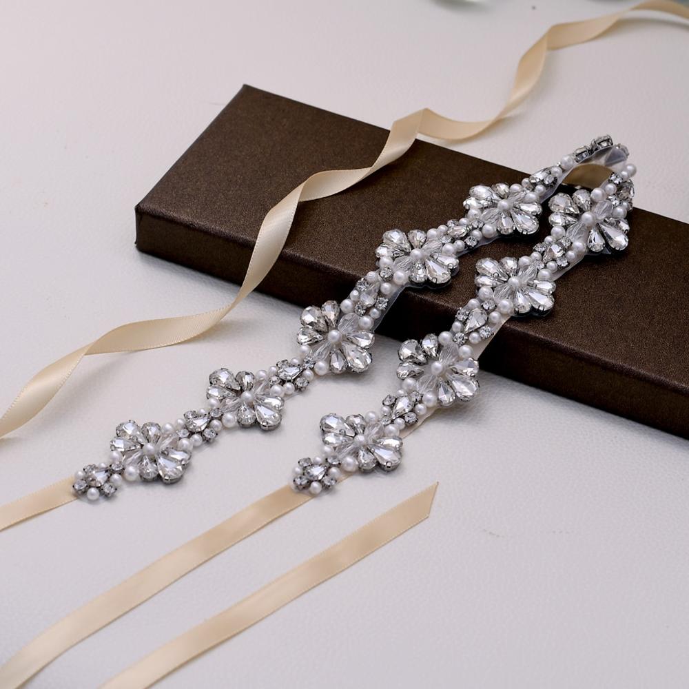 OLOMLB Cintura per Abito Da Sposa Da Sposa di applique Da Sposa Da Sposa Strass fascia Cinture Donna Cinture per il Nero Abiti Da Cerimonia