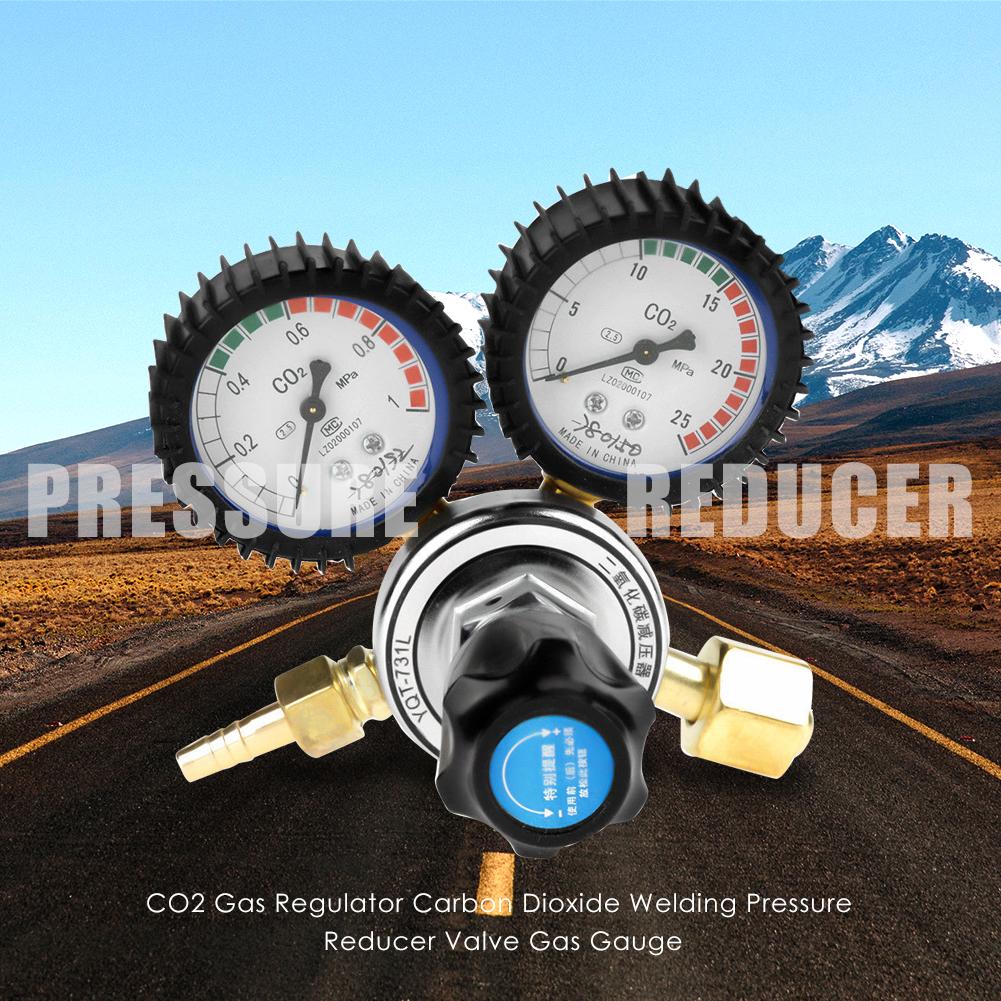 CO2 Argon Gas Regulator Flowmeter Welding Weld Gauges Pressure Reducer Valves Carbon Dioxide Heated Pressure Gauge