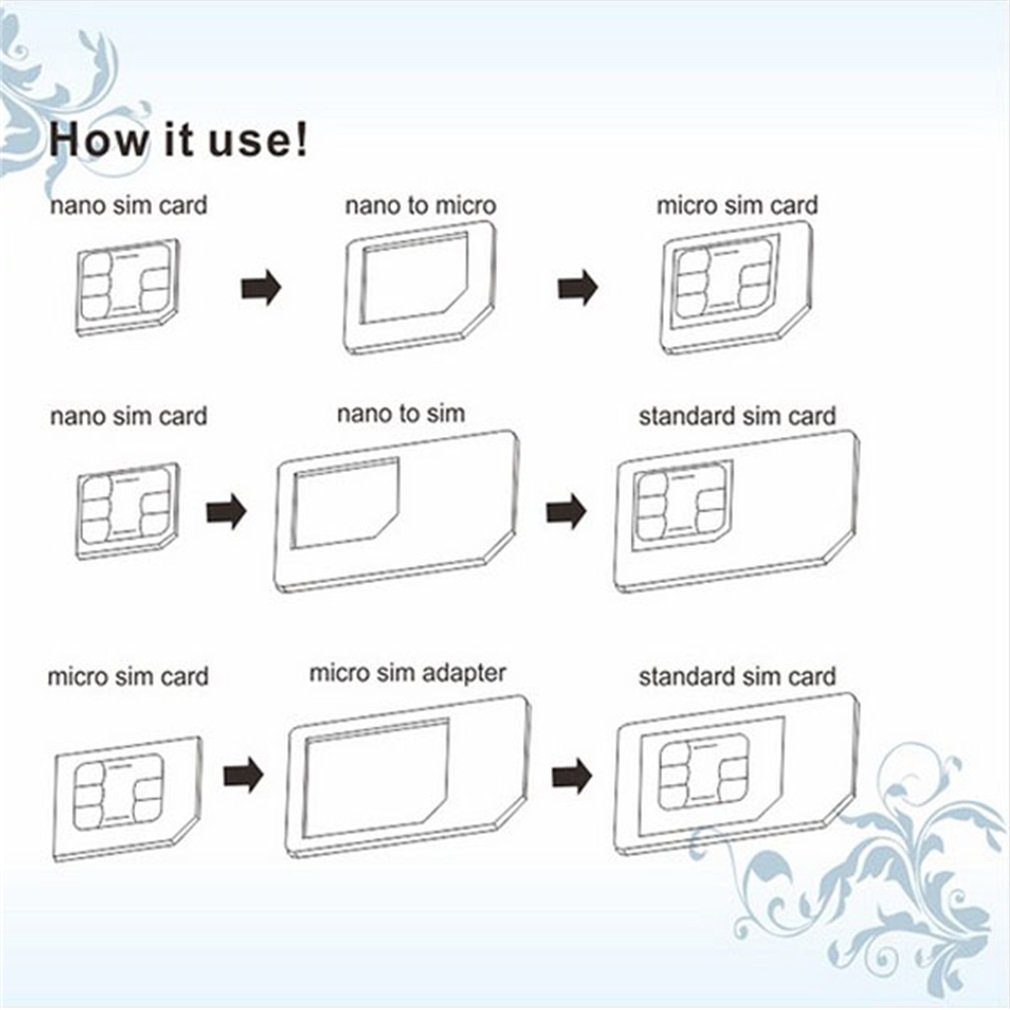 4 in 1 SIM Karte Adapter Bausatz Für iphone für iphone für Sumsung Für Clever telefon