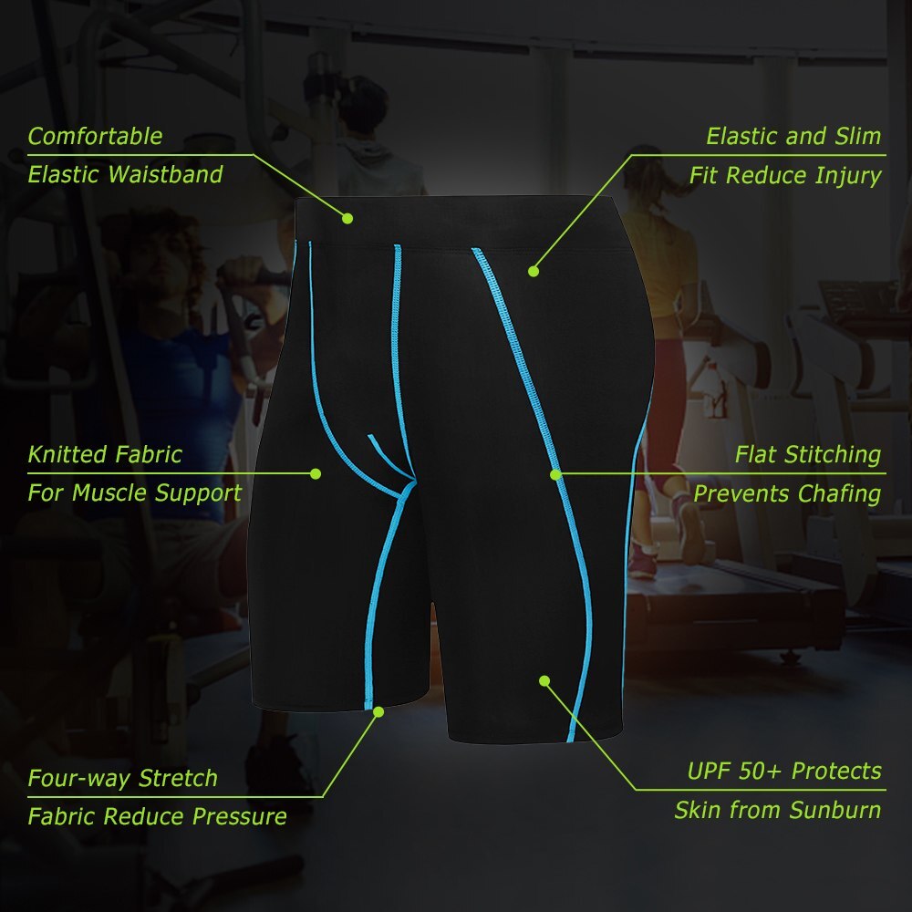 Sport-Kompressionsshorts Für Männer – Eng Anliegende Spandex-Shorts Mit Taschen Für Training & Laufen
