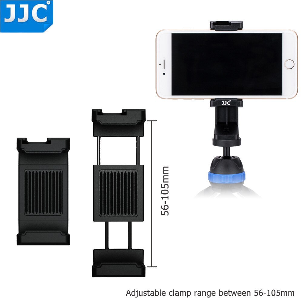 JJC Smart Phone Stand 56-105mm Adjustable Clip Selfie Stick Mini Tripod Mount Phones Holder for iPhone/HUAWEI/MI/Samsung