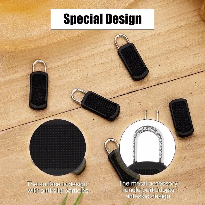 5/10/20pcs Universal Zipper Pull Replacement Kit Removable Detachable Zipper Puller for Luggage Purse Bags Clothes Zipper Slider