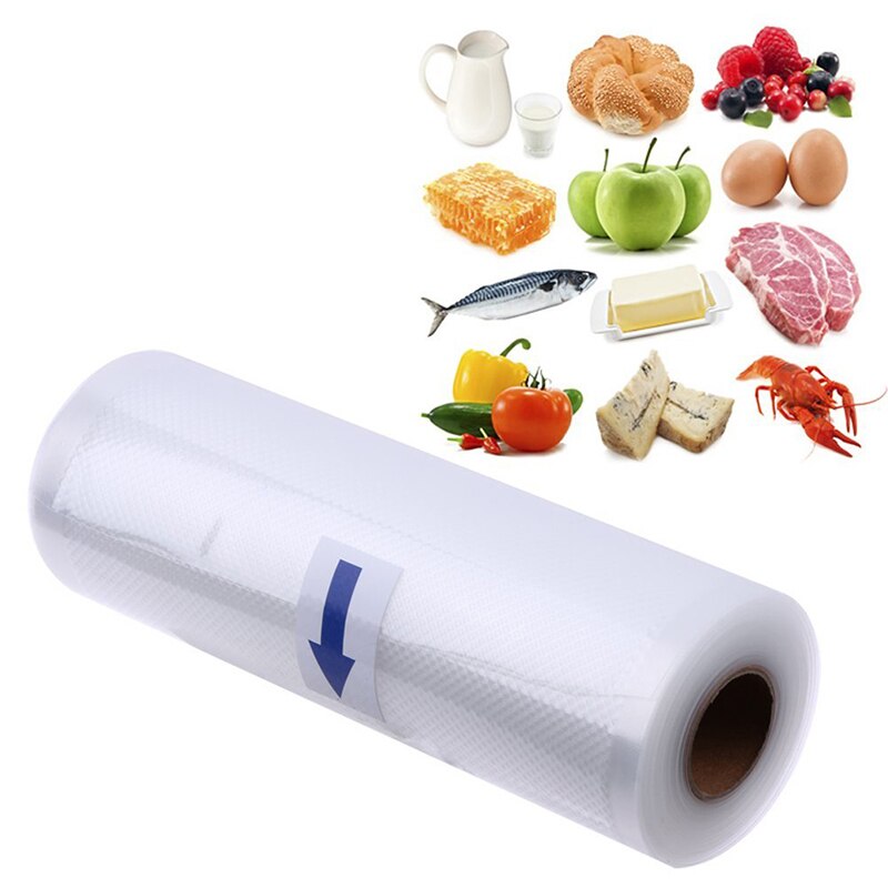 Saran Wrap 1 Roll Vacuum Food Storage Bag With Lines Kitchen Sealer Rolls PA Food-Grade Keep Fresh Membranes