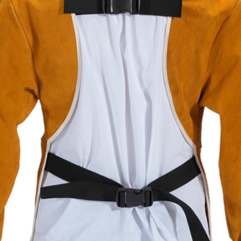 Tablier de soudure en cuir 105cm ignifuge à manches longues soudeur vêtements de protection tabliers Anti-échaudage résistant à l'usure