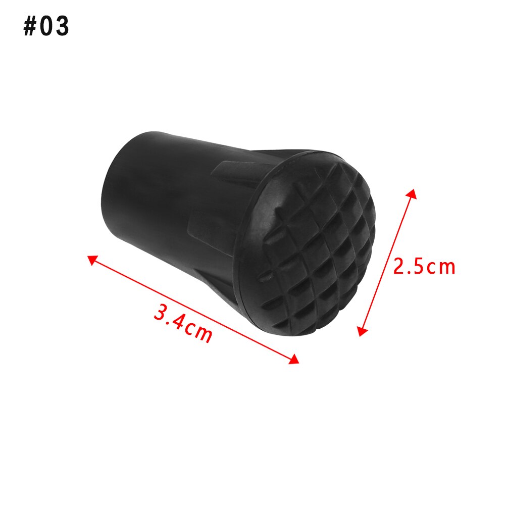 Bastones nórdicos para caminar, 1 unidad de puntas de bastón, accesorios de alpinismo para senderismo, bastones ajustables protectoras para la cabeza: 3