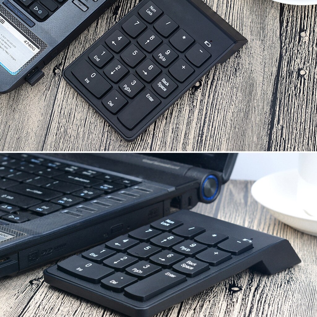 Portable 2.4G wireless mini USB wireless receiver, 18 key numeric keypad, suitable for PC laptop, plug and play installation