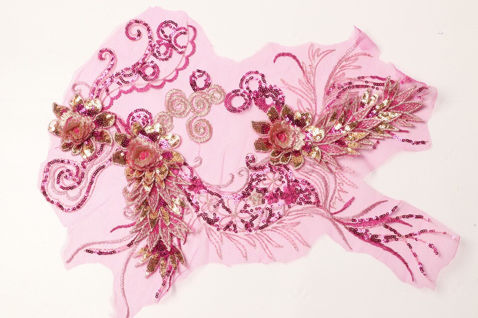 3D Applique lace embroidery: 6