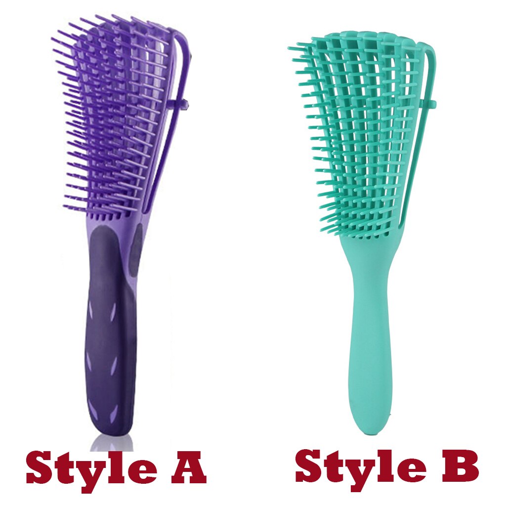 Peine de pulpo para peluquería, cepillo desenredante para cabello rizado, masaje doméstico para mujeres, peine no anudado