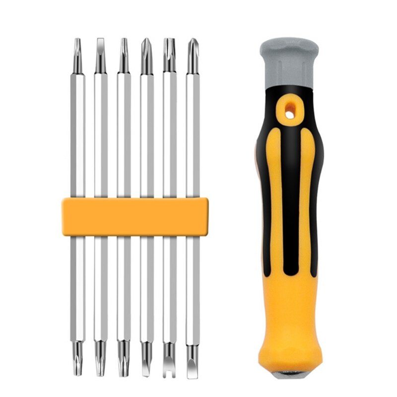 7 Pcs Household Multifunctional Strong Magnetic Screwdriver Bit Set Repair Tool L4MB