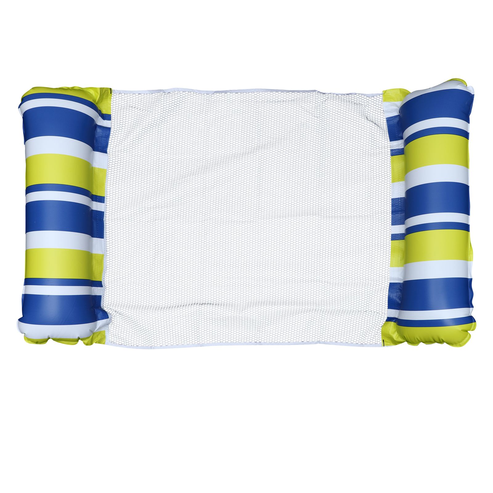 Duurzaam Opblaasbare Water Hangmat Pool Float Lounger Zwembad Float Stoel: Yellow Dark Blue