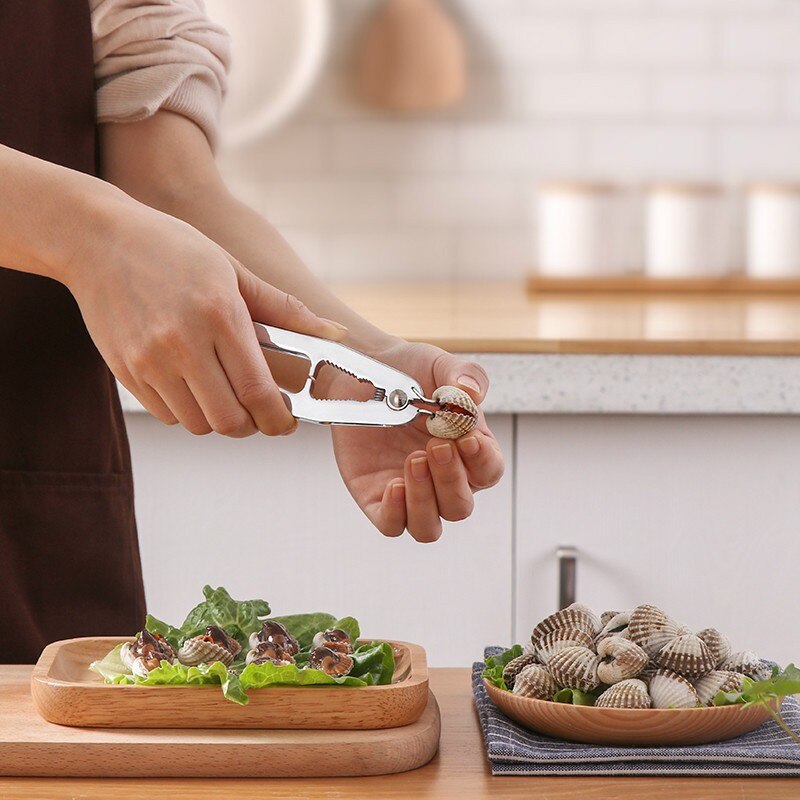 Kitchen Seafood Tools Metal Clams Pliers Clam Shell Marine Products Clams Opener Shellfish Sea Food Clip