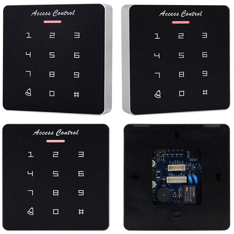 -DC12V Electronic Access Control Keypad RFID Card Reader Access Controller with Door Bell Backlight for Door Security Lock Sy
