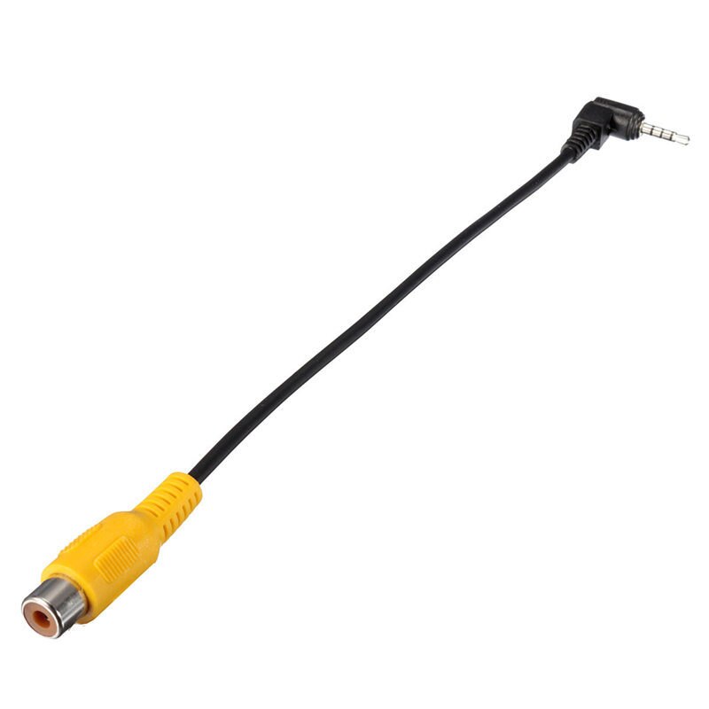 2 st 2.5mm stereo hane till rca hona adapterkabel för bil dvr videokamera gps, etc