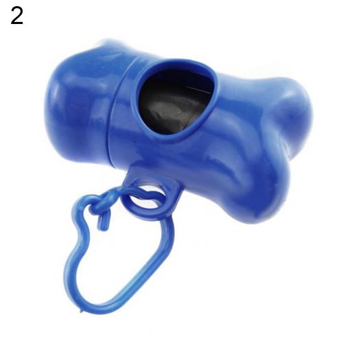 XC PortablePet Dog Bone Shape Garbage Waste Clean-Up Bag Dispenser Box Carrier Dog Supplies Pet Products: Blue