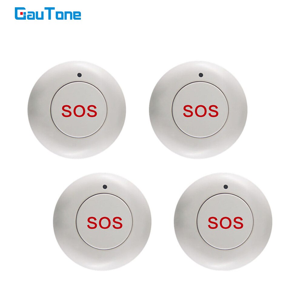 Gautone trådløs sos knap smart home gate sikkerhed dørklokke panik nødknap til 433 mhz indbrudstyv alarmsystem: 4.