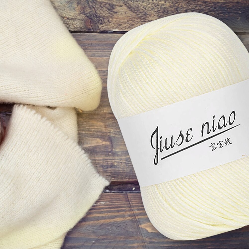 50g Pure Cotton Thin Yarn Crochet Knitting Baby Threads Soft Material DIY Tools Baby Knitted Crochet Yarn Scarves Clothes