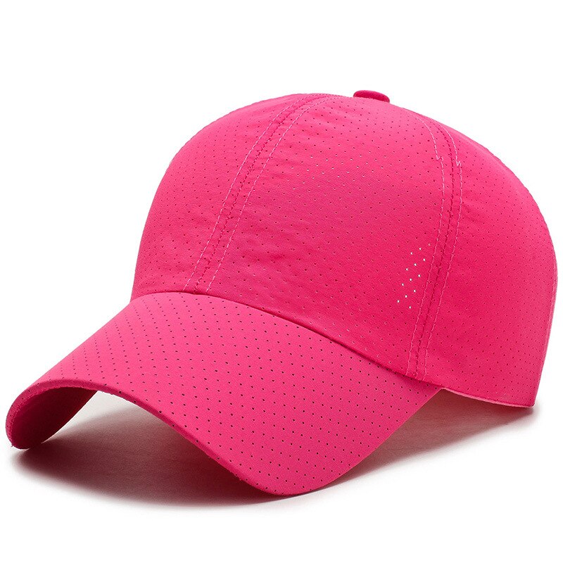 Gorra de tenis con cola de caballo para mujer y niña, gorro de algodón con Cierre trasero, gorros deportivos informales ajustables,: Rose