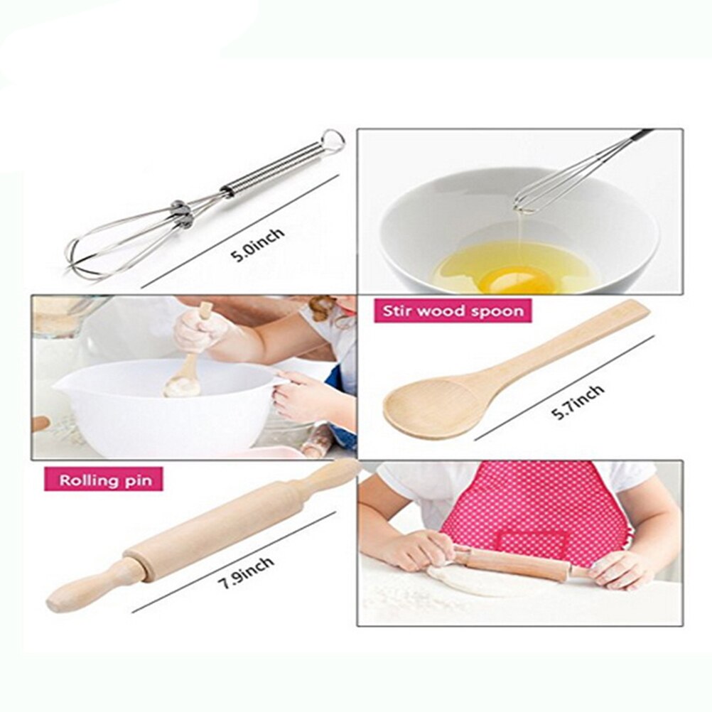 Juego de cocina completo para niños, manopla de cocina con gorro de Chef, delantal y utensilios para jugar, 11 piezas