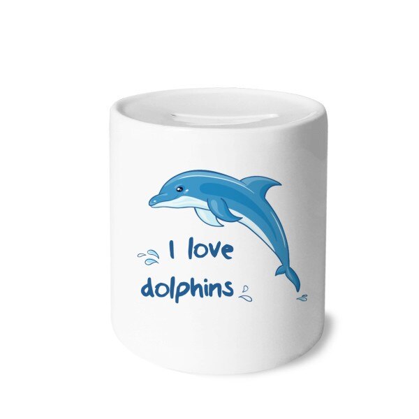 Ik Liefde Dolfijnen Illustreren Spaarpot Saving Banken Keramische Muntenvakje Kids Volwassenen