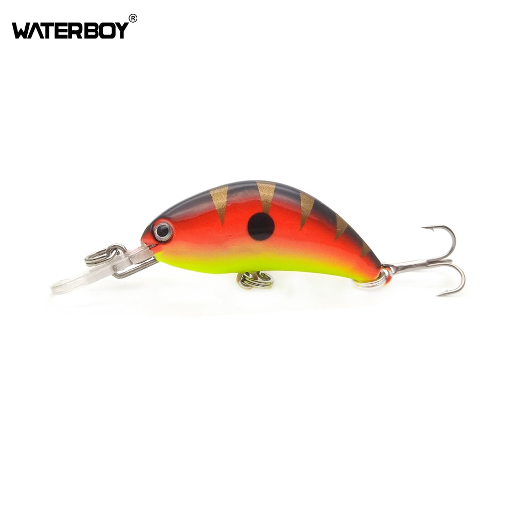 Waterboy Mini Crankbait Lokt Vissen Artificail Aas 4 Cm 1.6in 3.4G 0.1 Oz Wobbler Plastic Vissen Lokken Tackle Bas pesca Lake