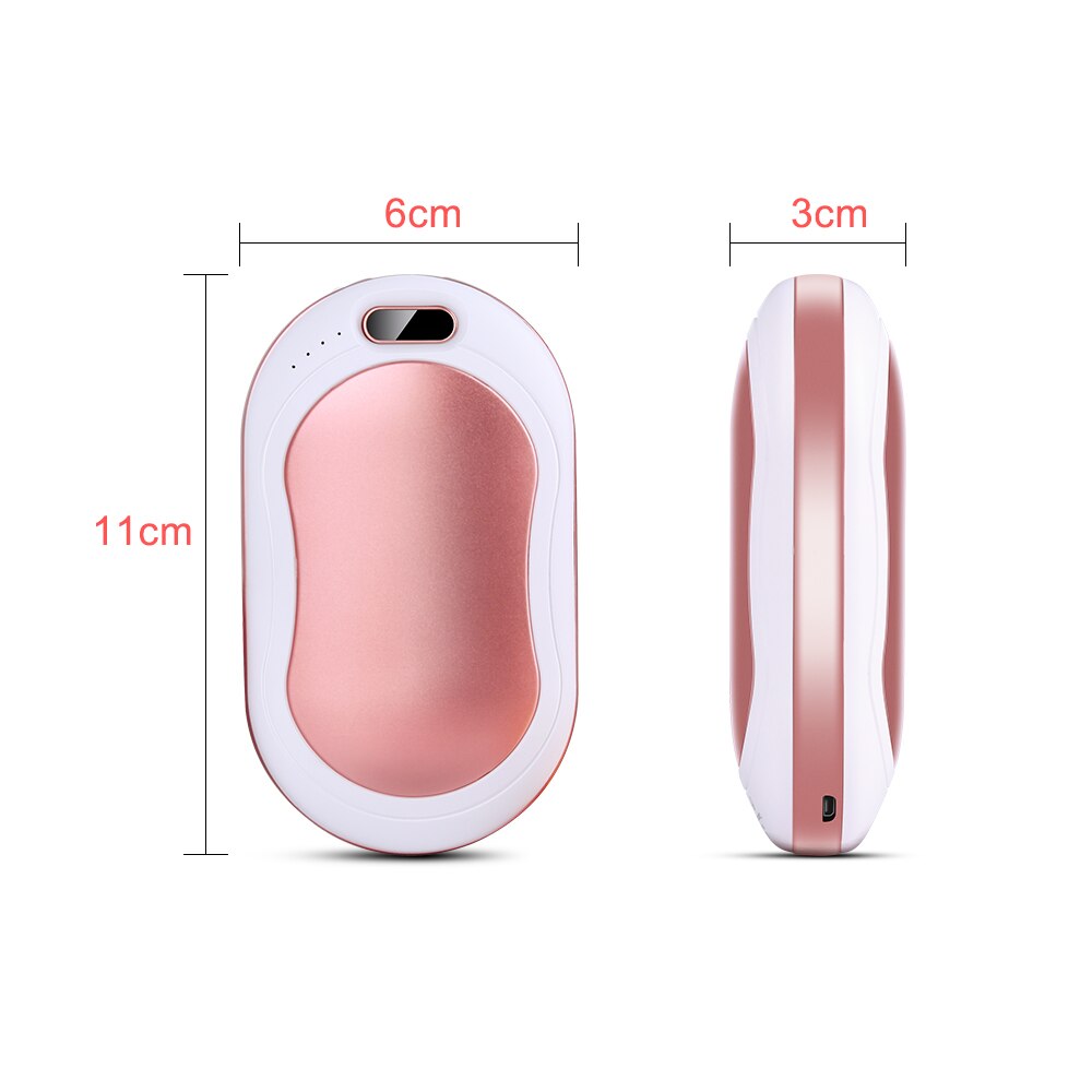 10000mAh 4 In 1 USB Rechargeable Electric Hand Warmer Double-Side 5s Heating Mini 5V Long-Life Pocket Power Bank Hand Warm