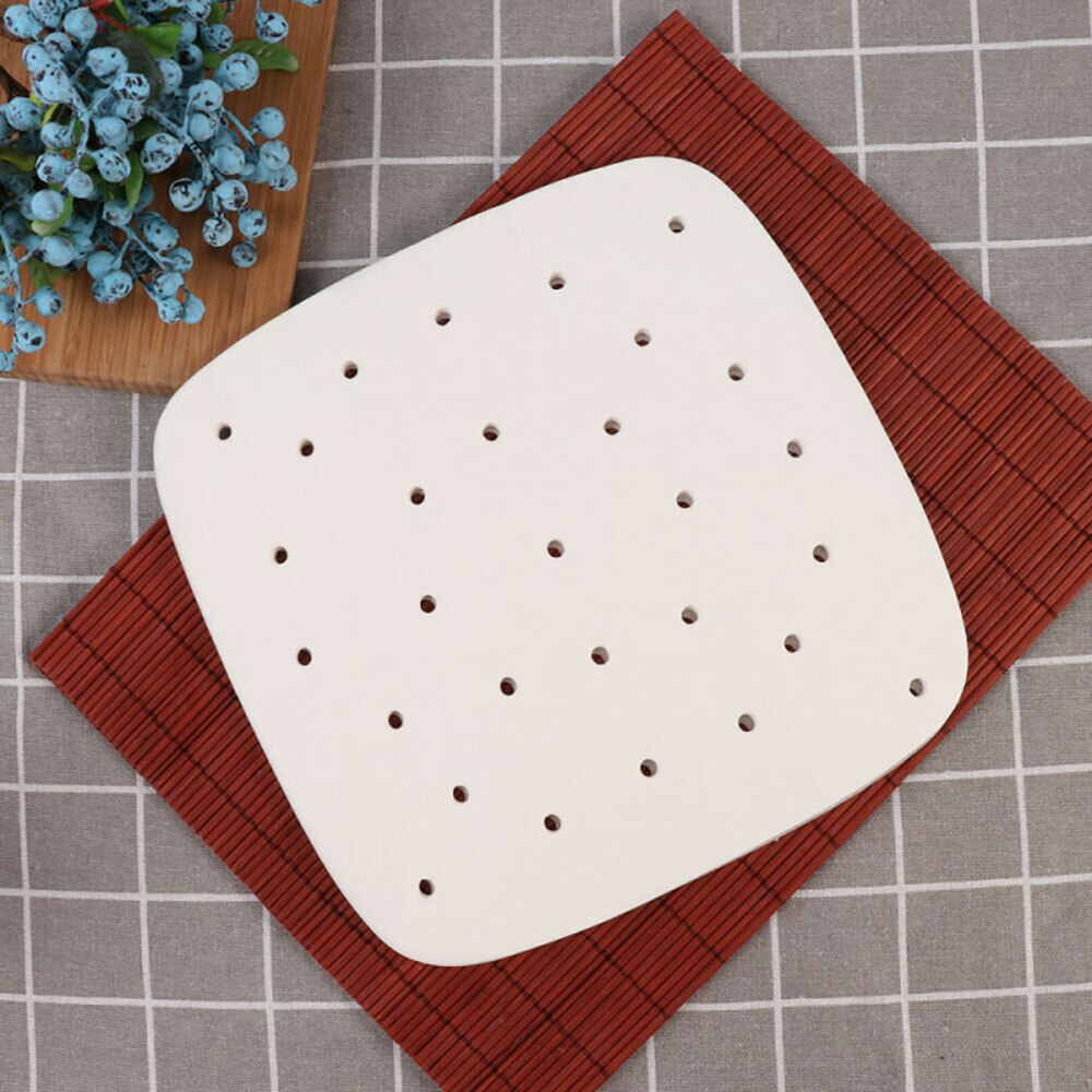 100Pcs Air Friteuse Papier Liners Perkament Pannen Bakken Accessoires Non-stick 7.5 &#39;&#39;Lucht Friteuse Pad Papier Stoomboot papier