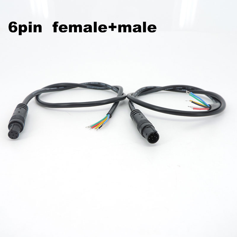 DIY 4/5/6 pin core Jack Car DVR Camera Extension Cable HD Monitor Vehicle Rear View/Back Up Camera Wire Male Female Plug Cord: green