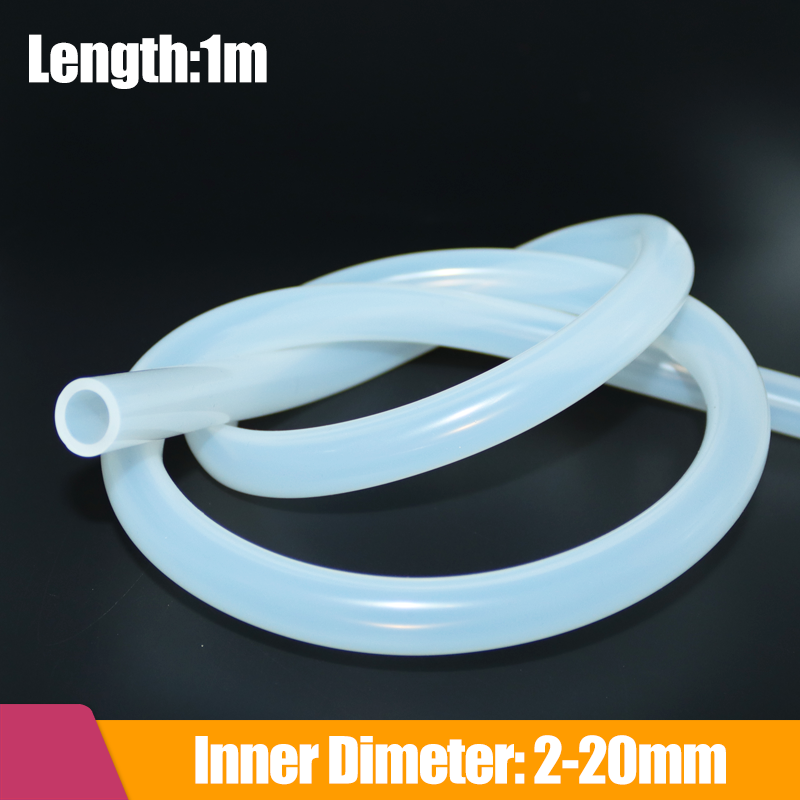 Lebensmittelqualität, transparent, weicher Silikon-Kraftstoffschlauch, 2, 4, 5, 6, 7, 8, 9, 10, 12, 14, 16 mm, flexibles, ungiftiges Hochtemperatur-Silikonrohr
