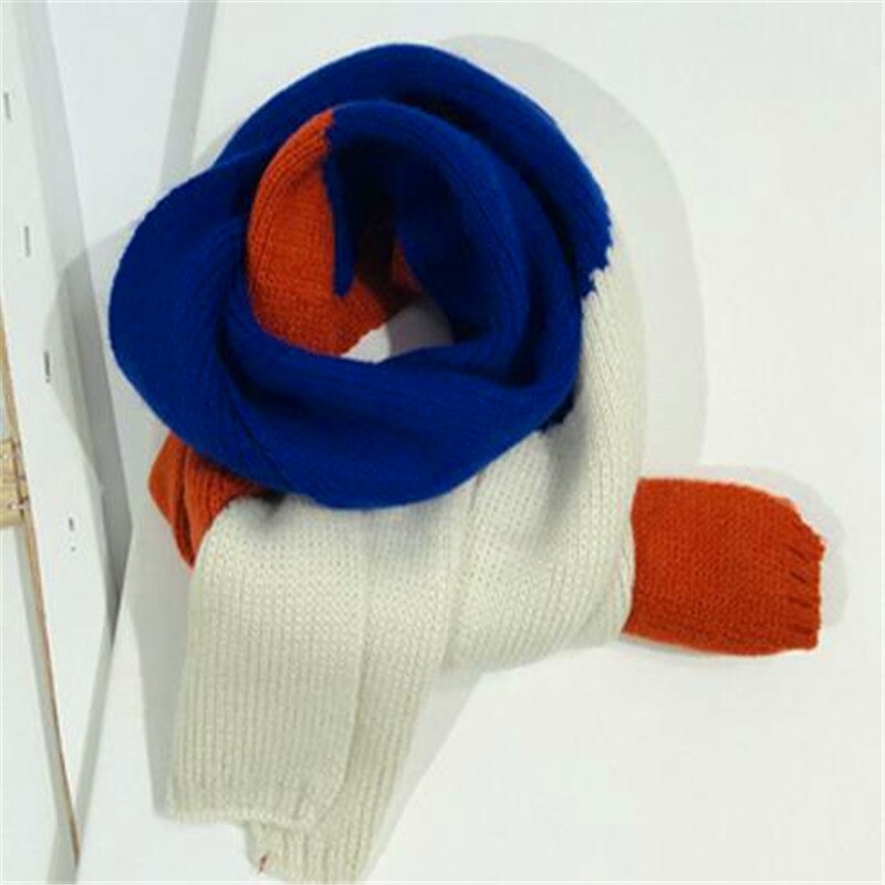Han Guodong deur naar de kleur matching geometrische breien sjaal kinderen jongens kraag winter meisje lange kraag in de y66: Y66-Blue and