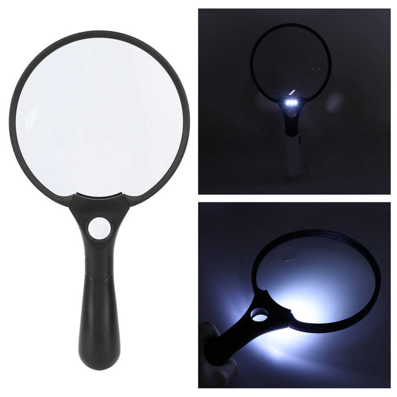 Vergrootglas Stabiele Draagbare Handheld Vergrootglas Modieuze Ergonomisch Handvat Voor Ouderen Voor Sieraden Beoordeling Voor Lezen