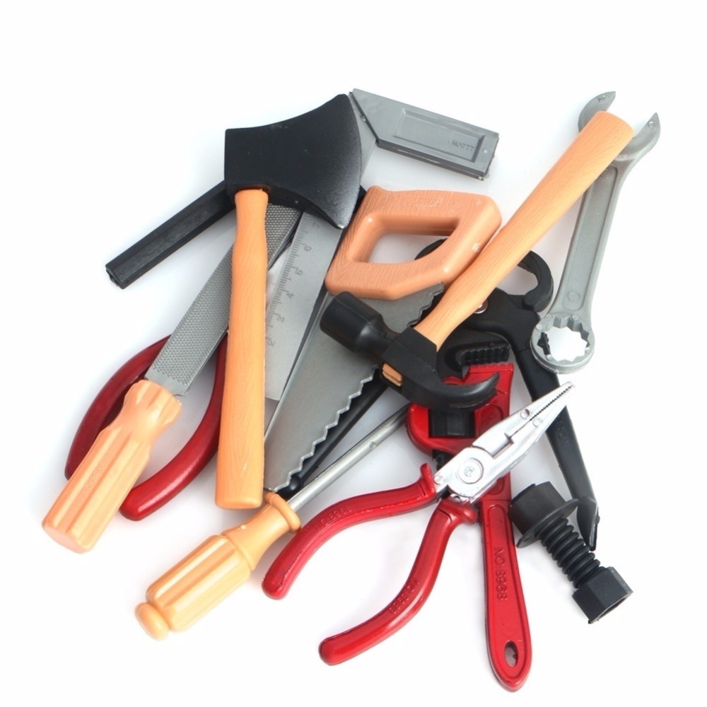 Neue 14 teile/paket Pretend Play Werkzeug Set Kunststoff Garten Gebäude Tool Kits Set Kinder DIY Spaß Bau Pädagogisches Spielzeug