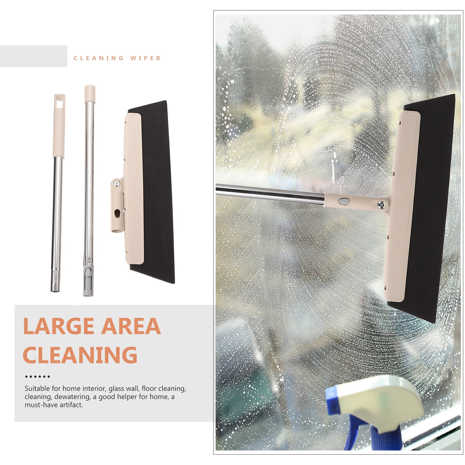Wiper Window Wiper Water Removal Gadget Cleaning Wiper Floor Cleaner for Indoor Bathroom Office Home