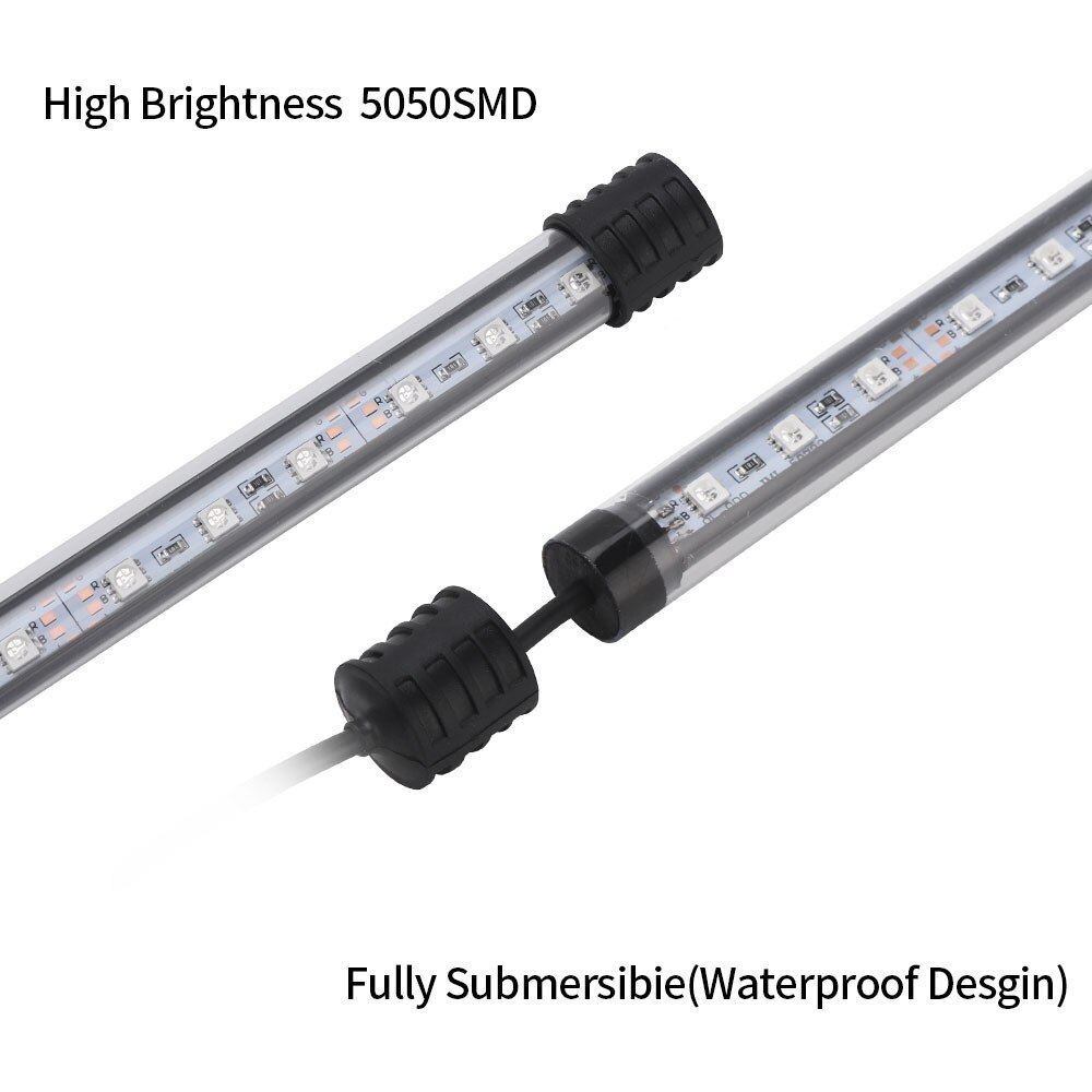 Led fjärrkontroll färgglad kameleont fisk lampa amfibie akvarium belysning vattenlevande gräs lampa amerikansk standard kontakt