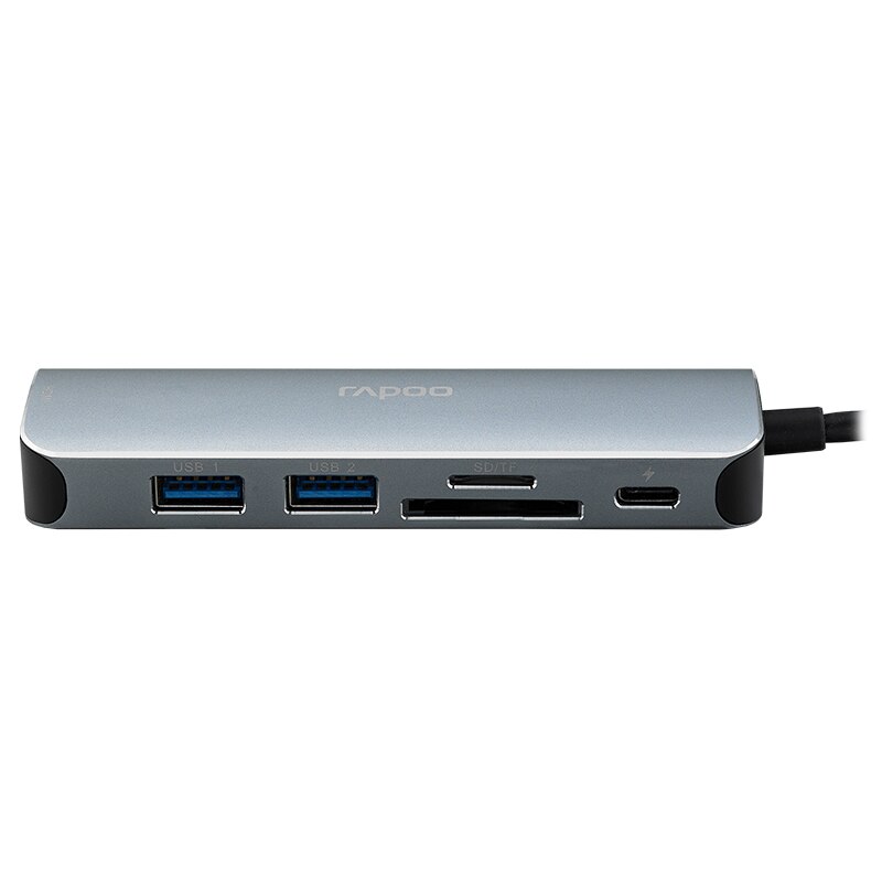 Rapoo-estación de acoplamiento XD120 Original, 6 puertos USB, adaptador de USB-C de conexión para Apple MacBook, Switch para Nintendo