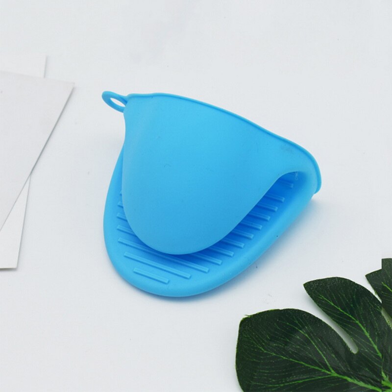 Cuisine cuisson Gel de silice isolation thermique pince Anti échaudage gants antidérapants ménage bol four four à micro-ondes outils pratiques: 1Pcs x 42g Blue