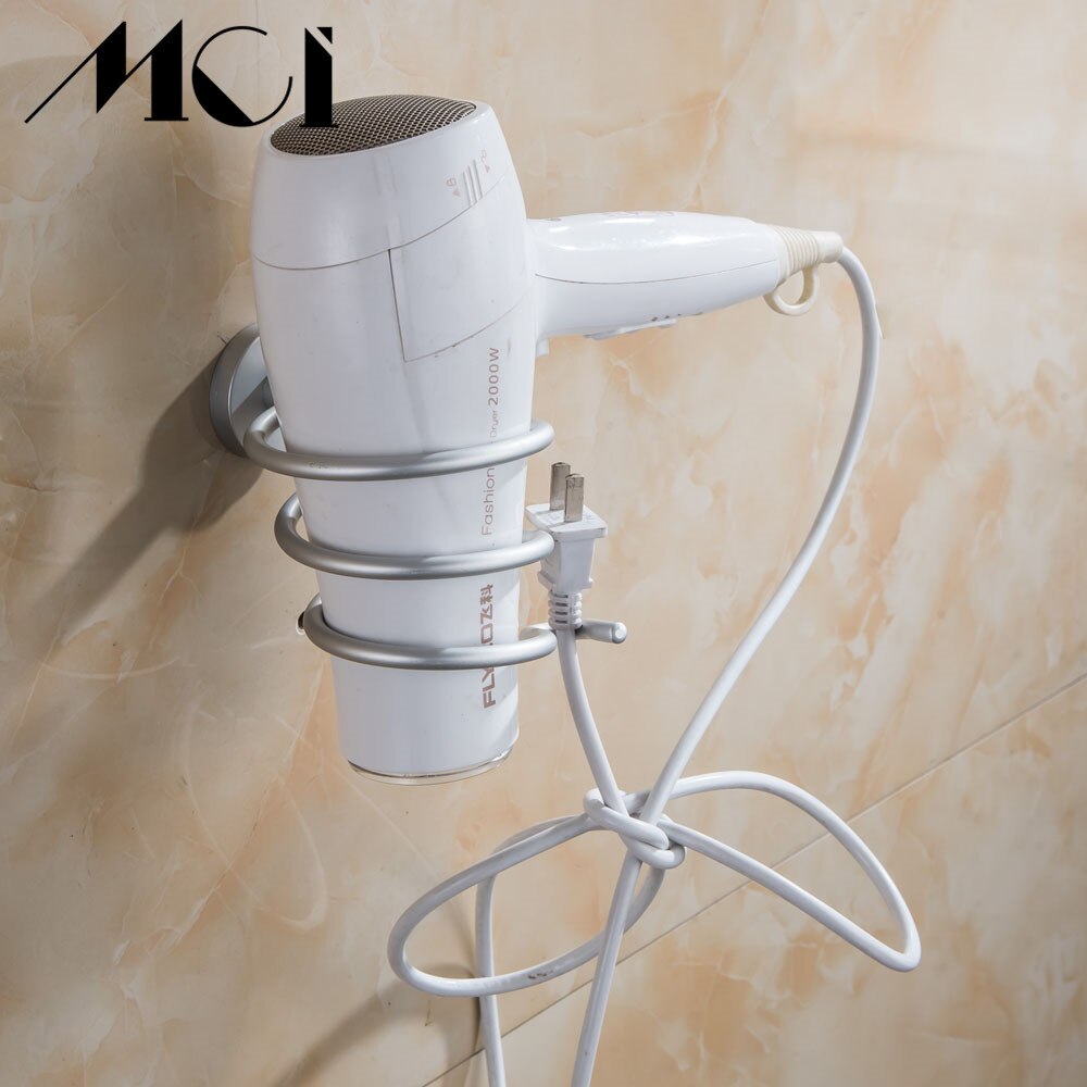 Badkamer föhn houder wandrek aluminium multifunctioneel toilet plank kam opbergruimte föhn rek mci