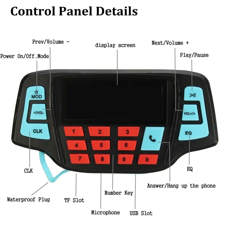 Motorcycle Sound System MP3 Bluetooth o Radio Stereo Speaker Amplifiers