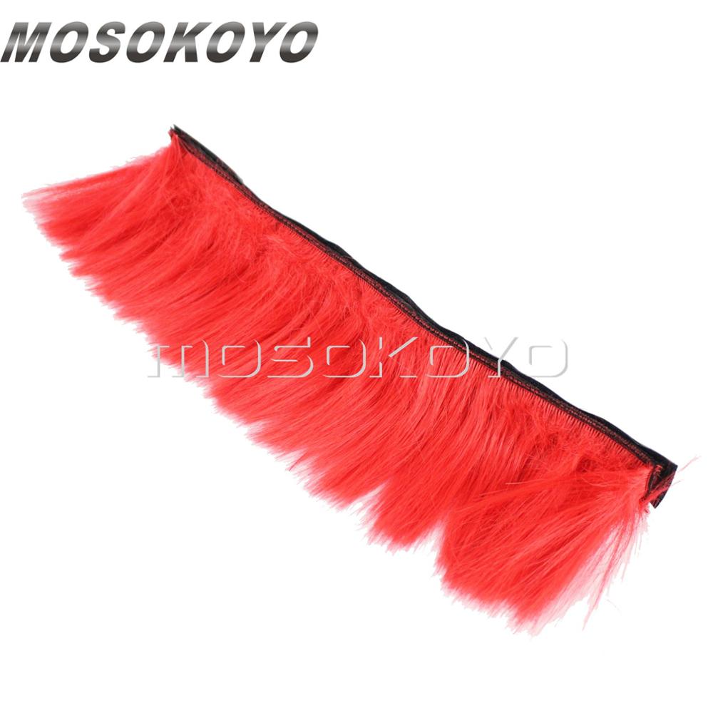 Motorcycle Punk Biker Helmet Mohawk Attached Long Hair Feather Casco Mohawks Sticker Outdoor: red