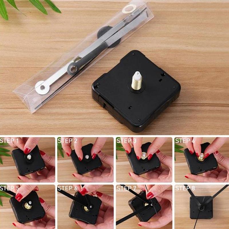 Horloge à faire soi-même mécanisme classique suspendu noir Quartz montre mouvement mécanisme pièces de réparation outils de remplacement horloge murale Essenti V0H3