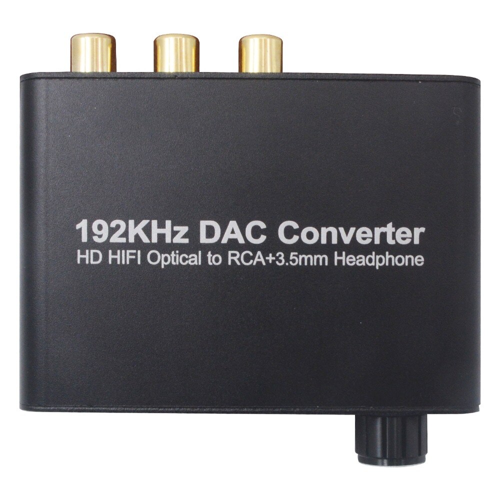 AIXXCO 192 Khz DAC HD HIFI Coaxial Optical To Analog RCA R/L Audio 3.5mm Jack DAC Audio Decoder With Volume Control Converter