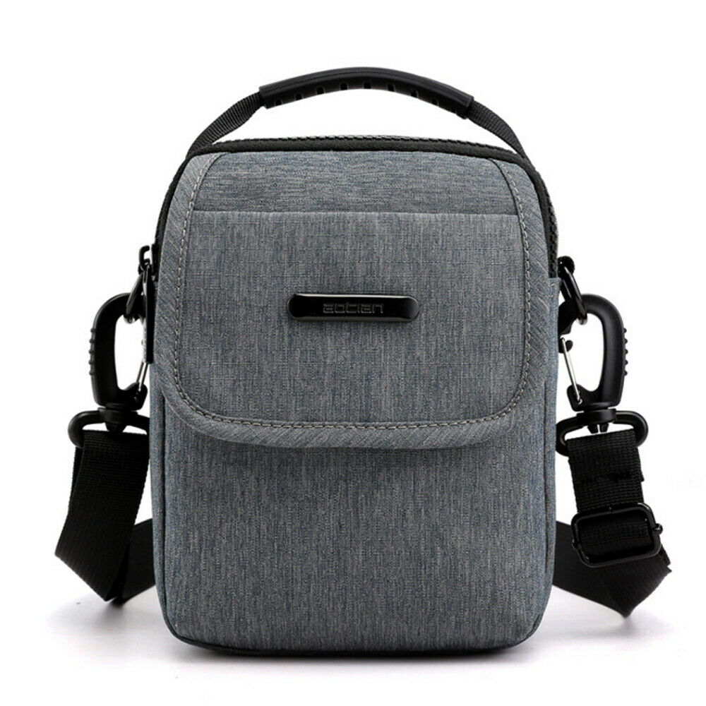 019 Multifunction Crossbody Bag for Men Shoulder Messenger Bags Male Waterproof Short Trip Shoulder Bag Pack: Gray
