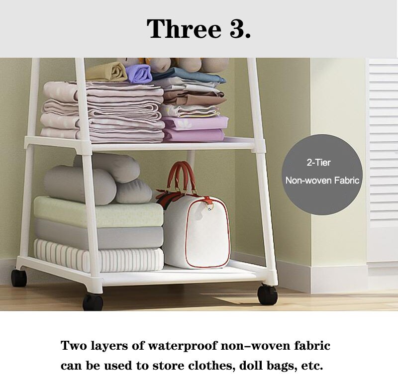 Multi-function Triangle Coat Rack Removable Bedroom Hanging Clothes Rack With Wheels Floor Standing Coat Rack Clothes Hanger