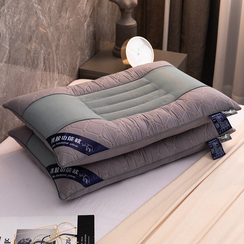 100% Cassia Pillow Protects Cervical Spine Help Sleeping Pillow Core Shaped Latex Pillow No Collapse Deformation Bedding
