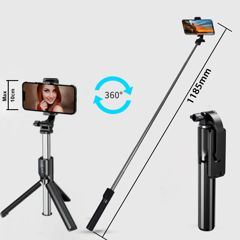 Remote Control Selfie Stick Telescopic Folding Selfie Stick Vertical Tripod Selfie Stick Outdoor Travel Record Bluetooth Selfie: K07s