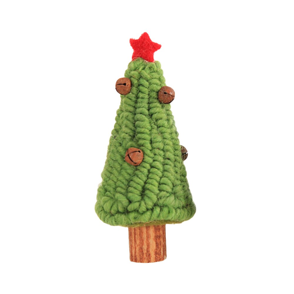 Tabletop Wool Felt Christmas Tree with Tinkle Bells Xmas Desktop Craft Decor Party Ornaments for Children Home Sto: Light Green