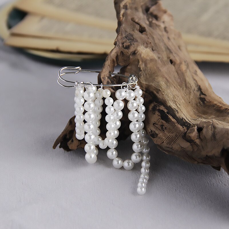 Silvology Shell Perle Pin Quaste Broschen 925 Sterling Silber Böhmen Luxus Broschen für Frauen Hochzeit Partei Bankett Schmuck: Default Title