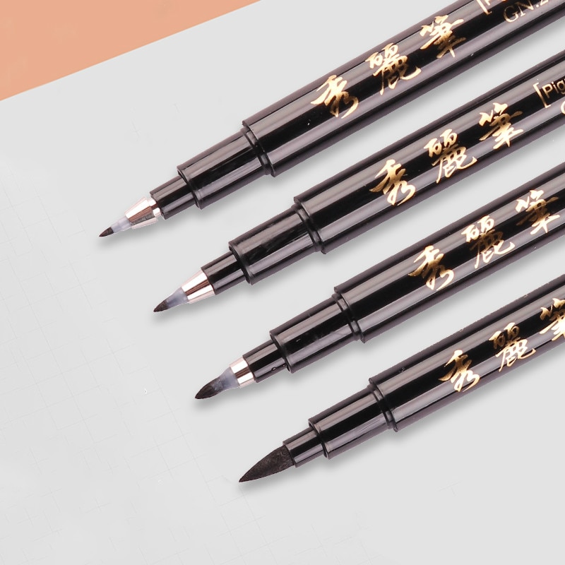 Brush Pen Calligraphy Pen Chinese Words Learning Stationery Studentart Drawingmarker Pens School Supplies