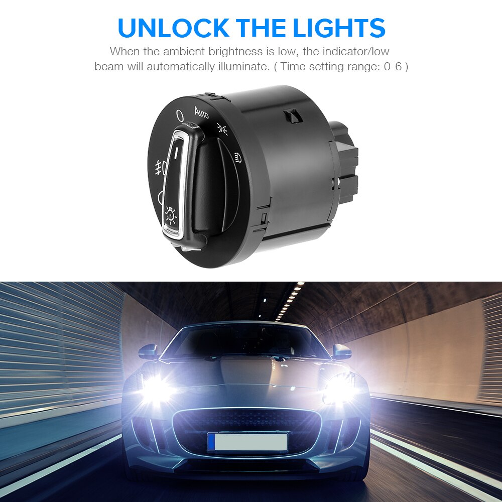 Para VW Auto Farol Cabeça Interruptor Da Lâmpada Módulo Sensor De Luz Golf Jetta Mk5 Mk6 Touran Passat Controle Do I.1399774030