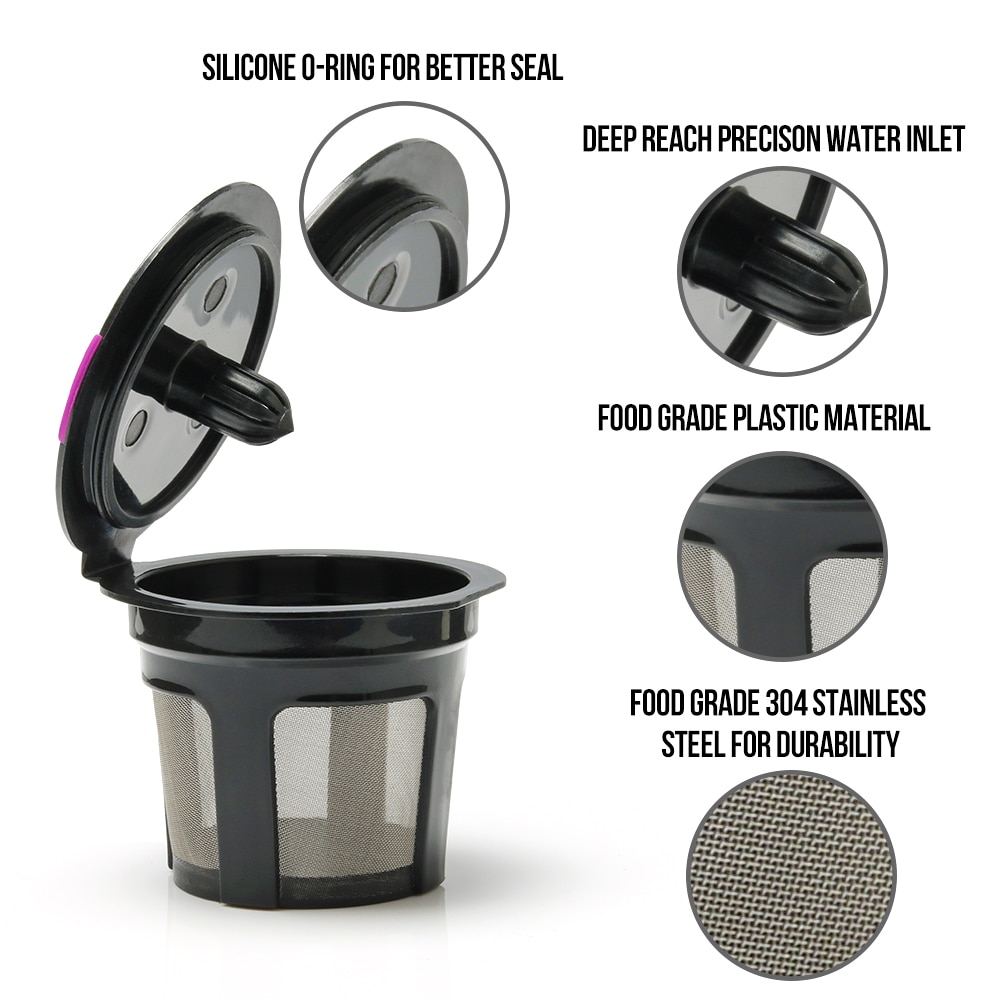 Keurg – Capsule de café rechargeable, filtre k-cup réutilisable pour 2.0 et 1.0 brasseurs, keurg, machine k-carafe